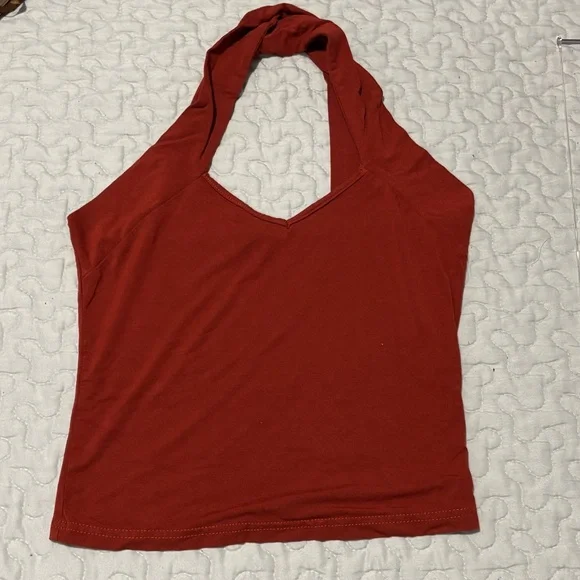 SHEIN Rust Cross-Front Top - Picture 8 of 10